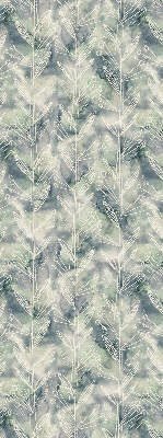 Roller blind for large window Sketch of a plant on a colored background