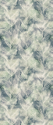 Roller blind for large window Sketch of a plant on a colored background