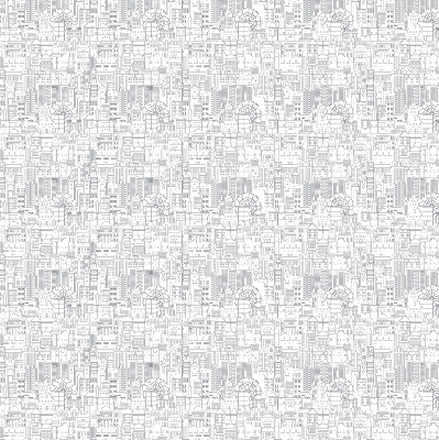Fabric roller blind sketch of the city print