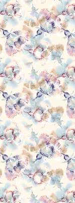 Modern roller blind Colorful painted flowers