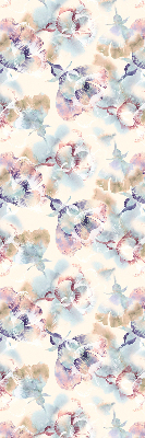 Modern roller blind with a colorful painted flowers pattern