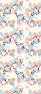 Modern roller blind Colorful painted flowers
