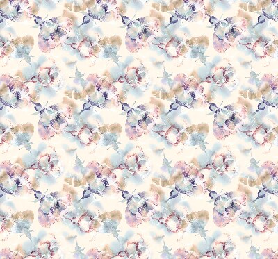 Modern roller blind Colorful painted flowers