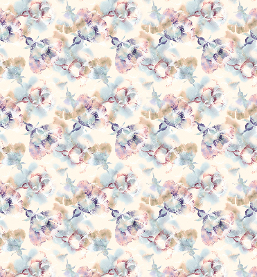 Modern roller blind Colorful painted flowers