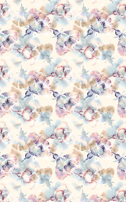 Modern roller blind Colorful painted flowers