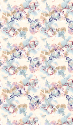 Modern roller blind Colorful painted flowers