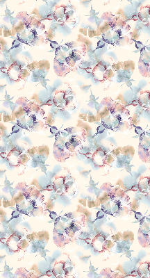 Modern roller blind Colorful painted flowers