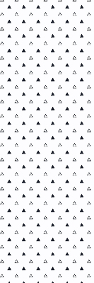 Fabric roller blind with a triangles pattern