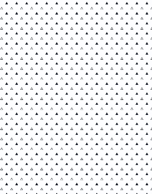 Fabric roller blind with a triangles pattern