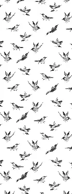 Modern roller blind with birds pattern