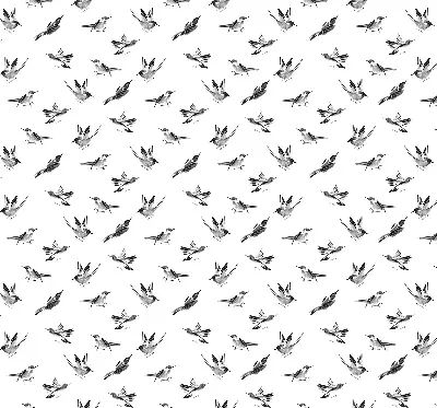 Modern roller blind with birds pattern