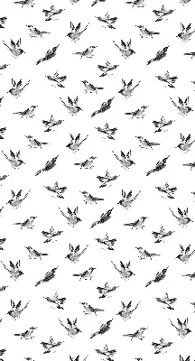 Modern roller blind with birds pattern