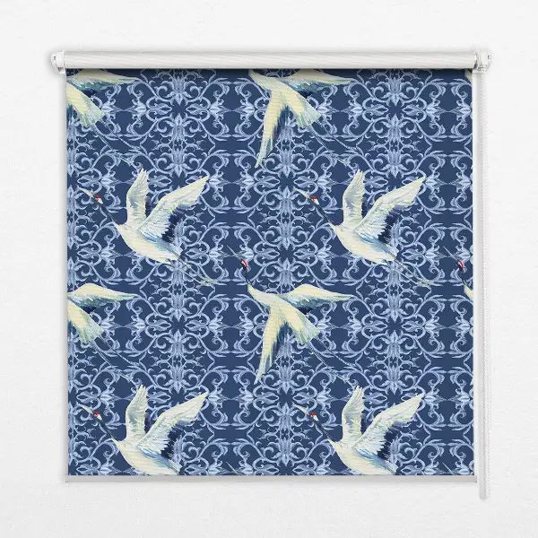 Roller blind modern herons design