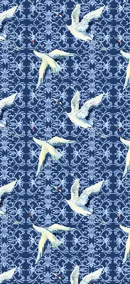 Roller blind modern herons design