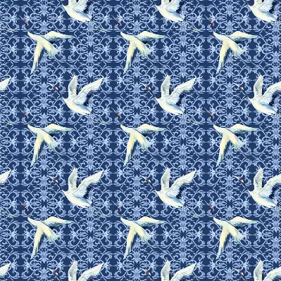 Roller blind modern herons design