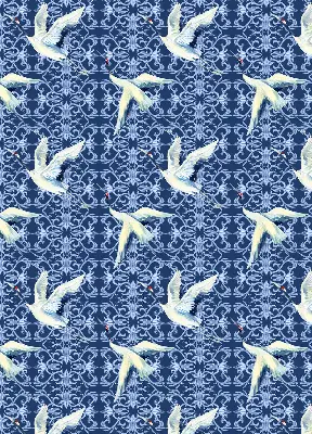 Roller blind modern herons design