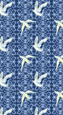Roller blind modern herons design