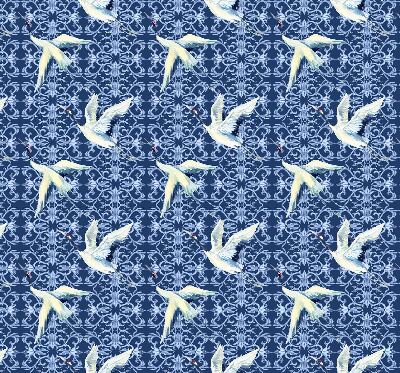 Modern roller blind Herons