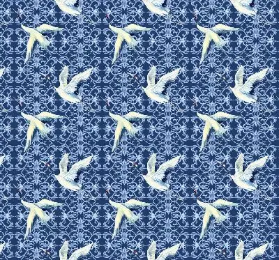 Roller blind modern herons design