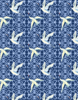Modern roller blind Herons