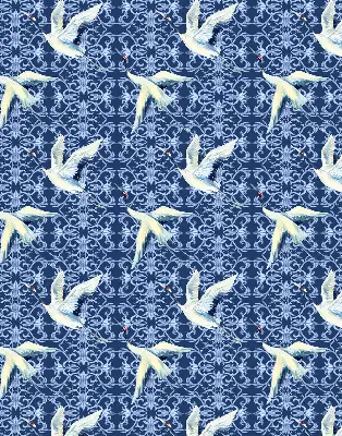 Roller blind modern herons design