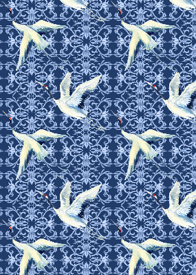 Modern roller blind Herons