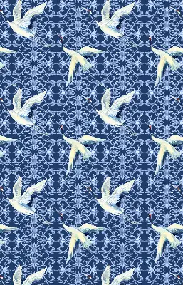 Roller blind modern herons design
