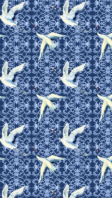 Modern roller blind Herons