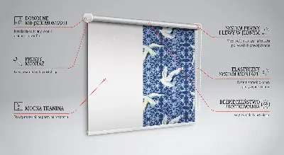 Roller blind modern herons design
