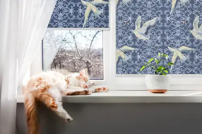Roller blind modern herons design