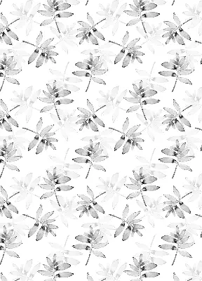 Roller blind for large window gray sketched leaves pattern