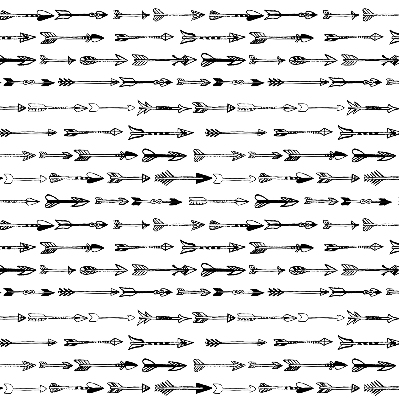 Fabric roller blind with sketch of arrows pattern