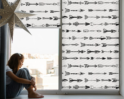 Fabric roller blind Sketch of arrows