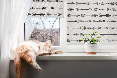 Fabric roller blind Sketch of arrows
