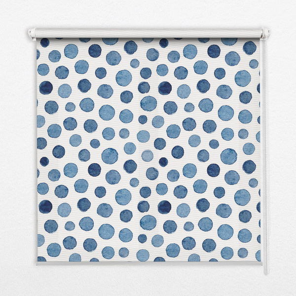 Modern roller blind Blue dots