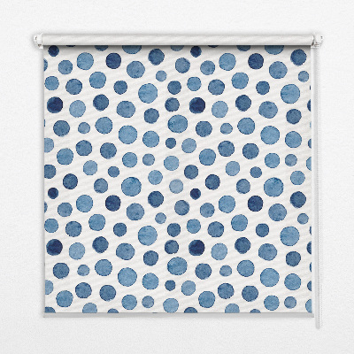Modern roller blind Blue dots