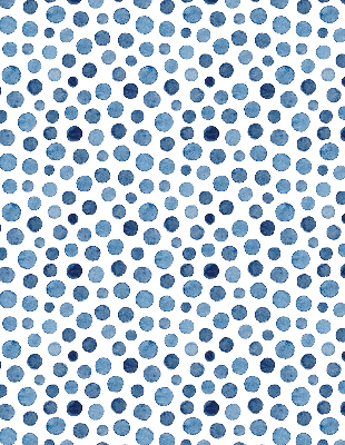 Modern roller blind Blue dots