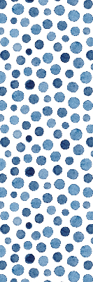 Modern roller blind with blue dots pattern