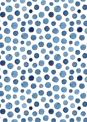Modern roller blind with blue dots pattern