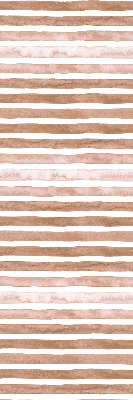 Fabric roller blind with brown painted stripes
