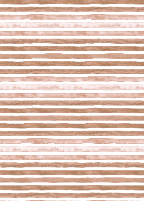Fabric roller blind with brown painted stripes