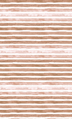 Fabric roller blind with brown painted stripes
