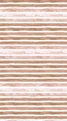 Fabric roller blind with brown painted stripes