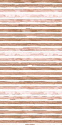 Fabric roller blind with brown painted stripes
