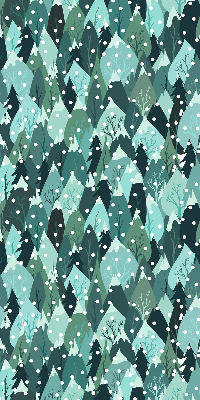 Roller blind for large window Forest and falling snow