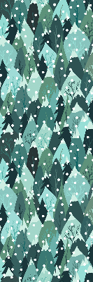 Roller blind for large window Forest and falling snow