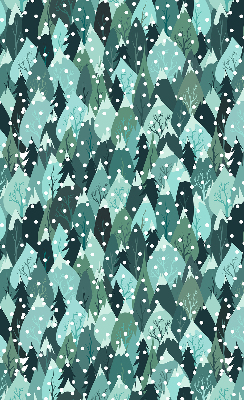 Roller blind for large window Forest and falling snow