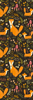 Fabric roller blind Foxes and plants