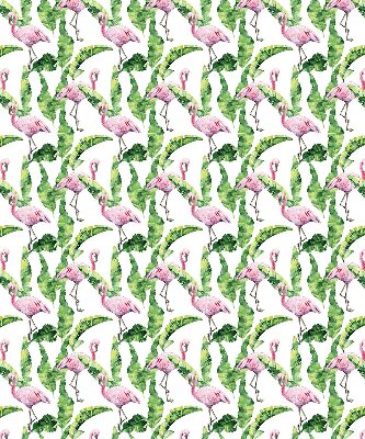 Roller blind for large window Flamingos by the leaves
