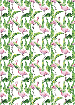 Roller blind for large window Flamingos by the leaves